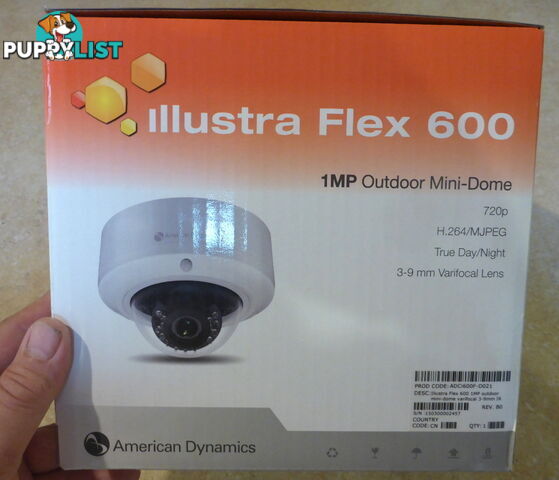 New Tyco / American Dynamics Illustra Flex 600 Mini Dome IP / CCTV Outdoor Security Camera