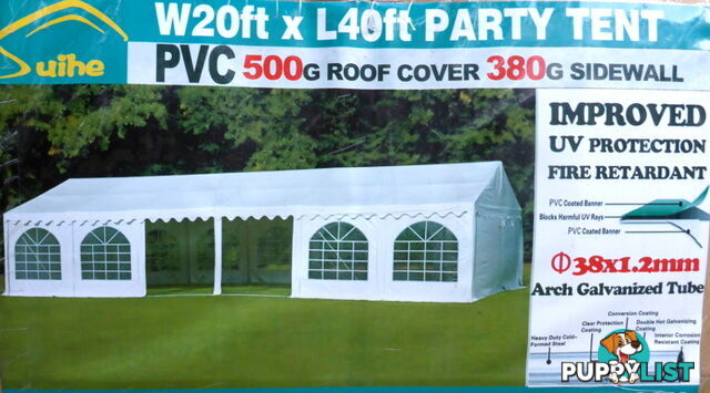 6m x 12m (72m2) Marquee Party & Wedding Tent with Heavy Duty PVC Roof & Walls