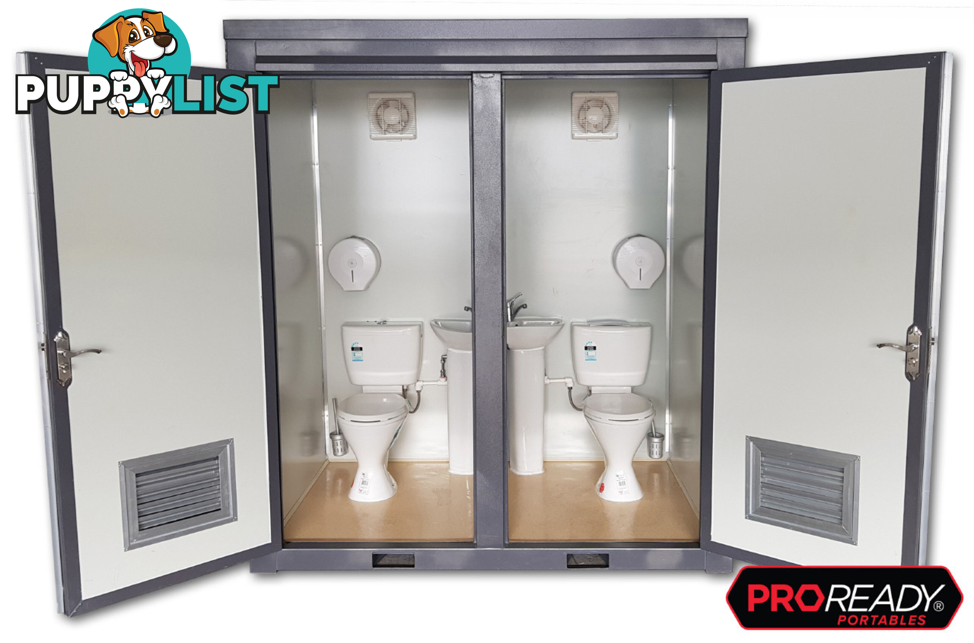 New Twin Portable Toilet Restroom Block