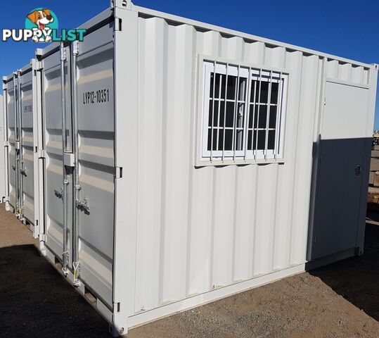 New 12ft Shipping Container with side Door &amp; Window