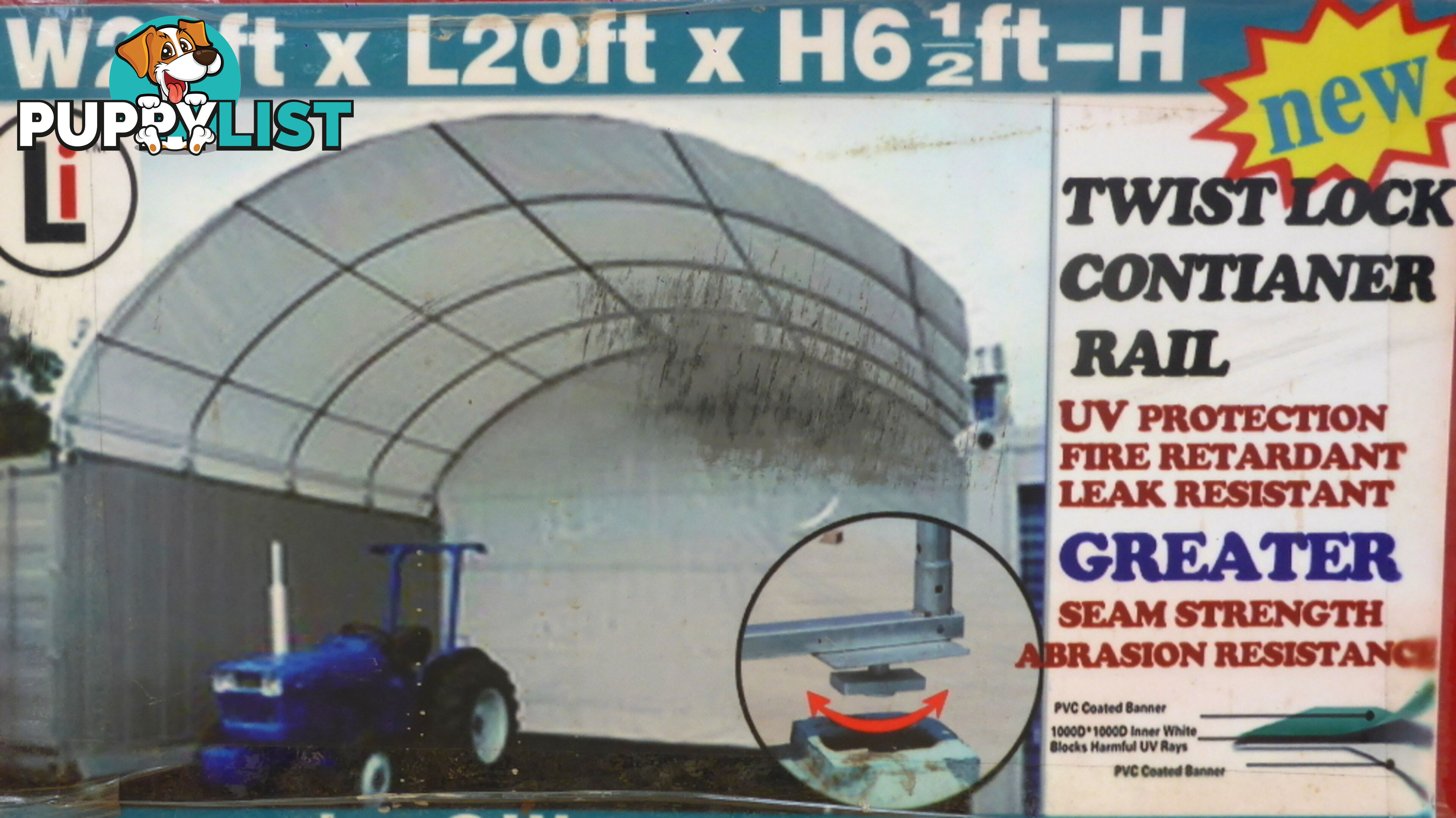 New 6m x 6m Container Shelter Workshop Igloo Dome with End Wall