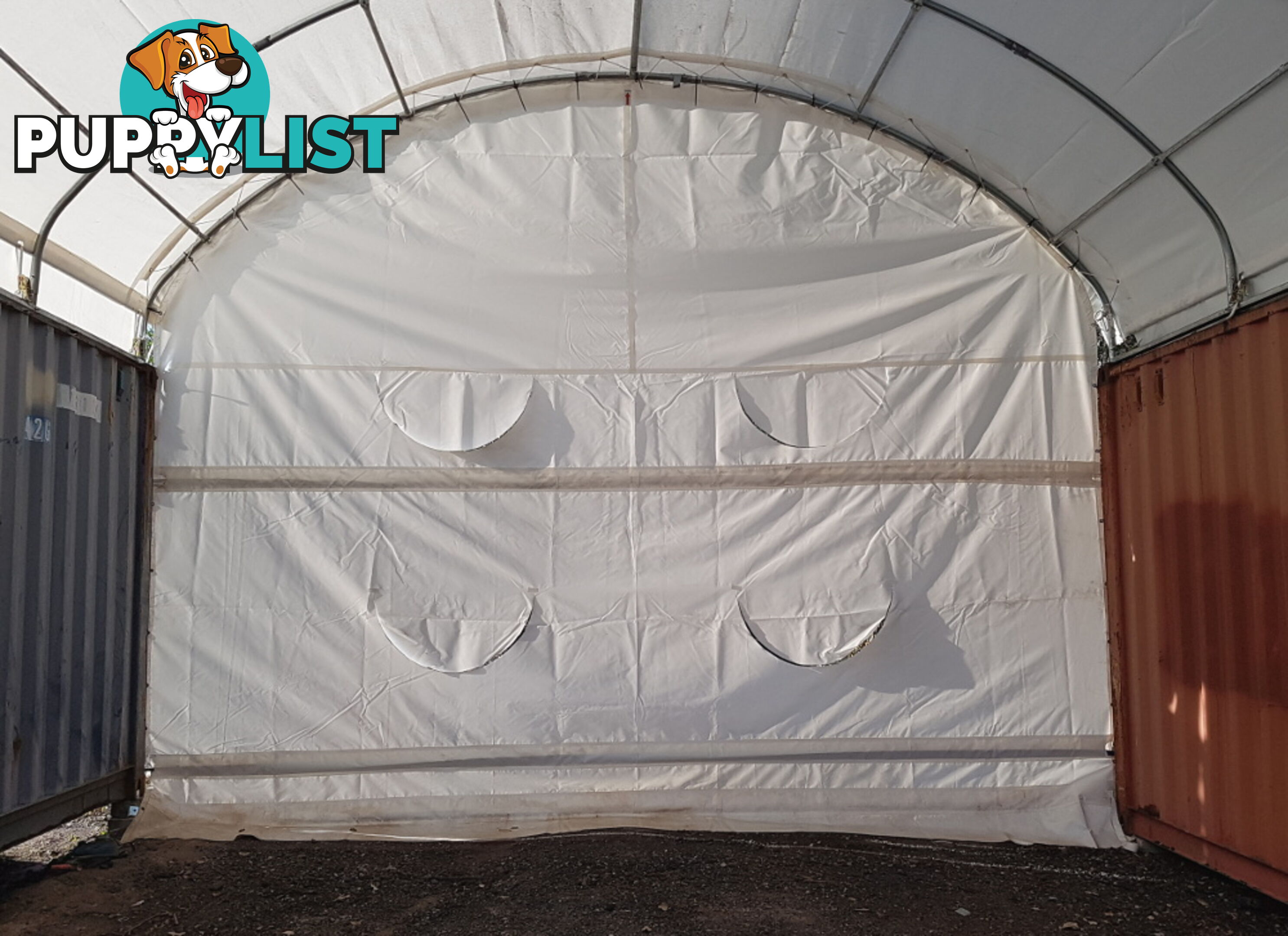 New 6m x 12m Container Shelter Workshop Igloo Dome with End Wall