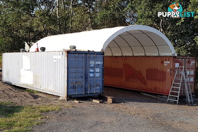 New 6m x 12m Container Shelter Workshop Igloo Dome with End Wall