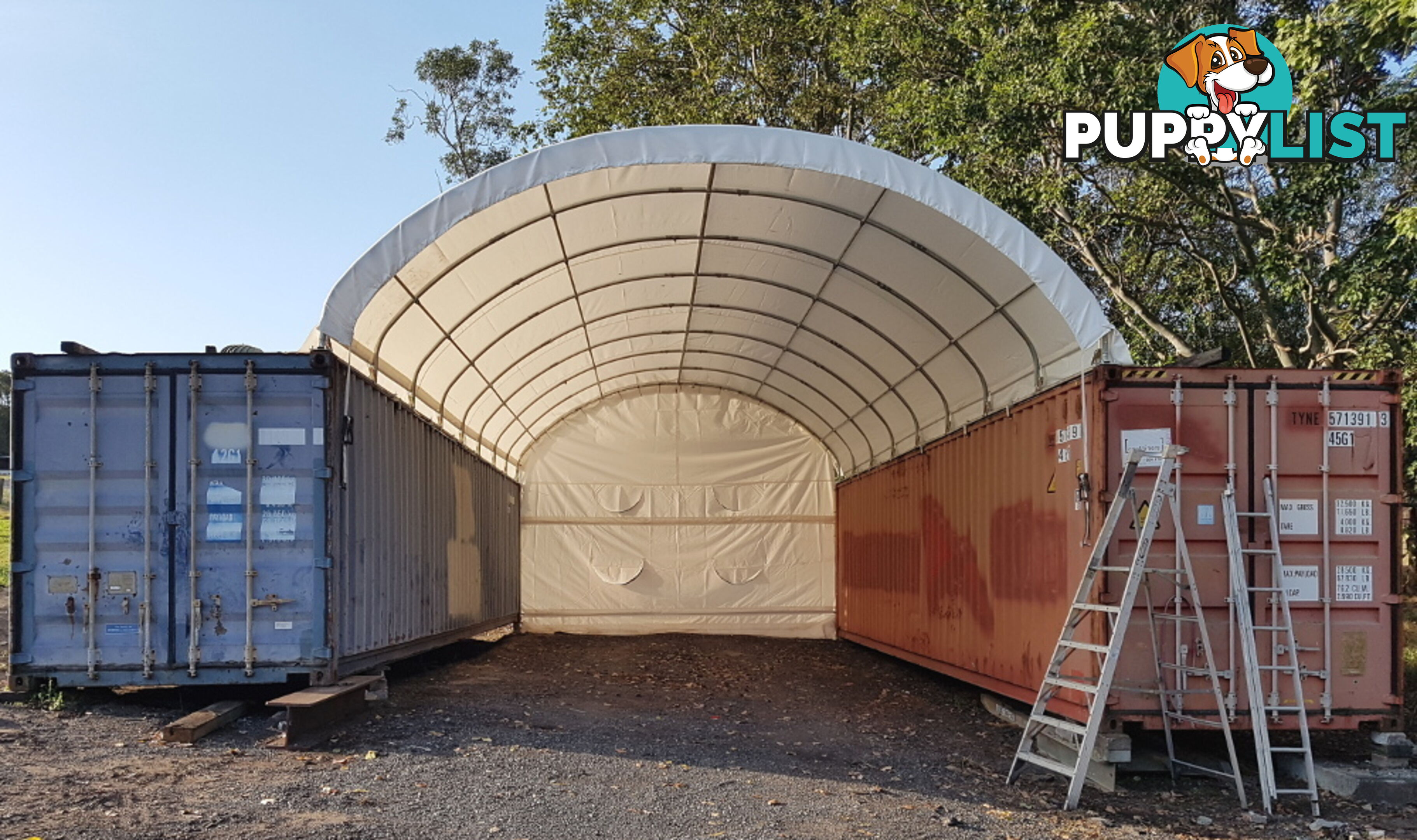 New 6m x 12m Container Shelter Workshop Igloo Dome with End Wall