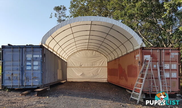 New 6m x 12m Container Shelter Workshop Igloo Dome with End Wall