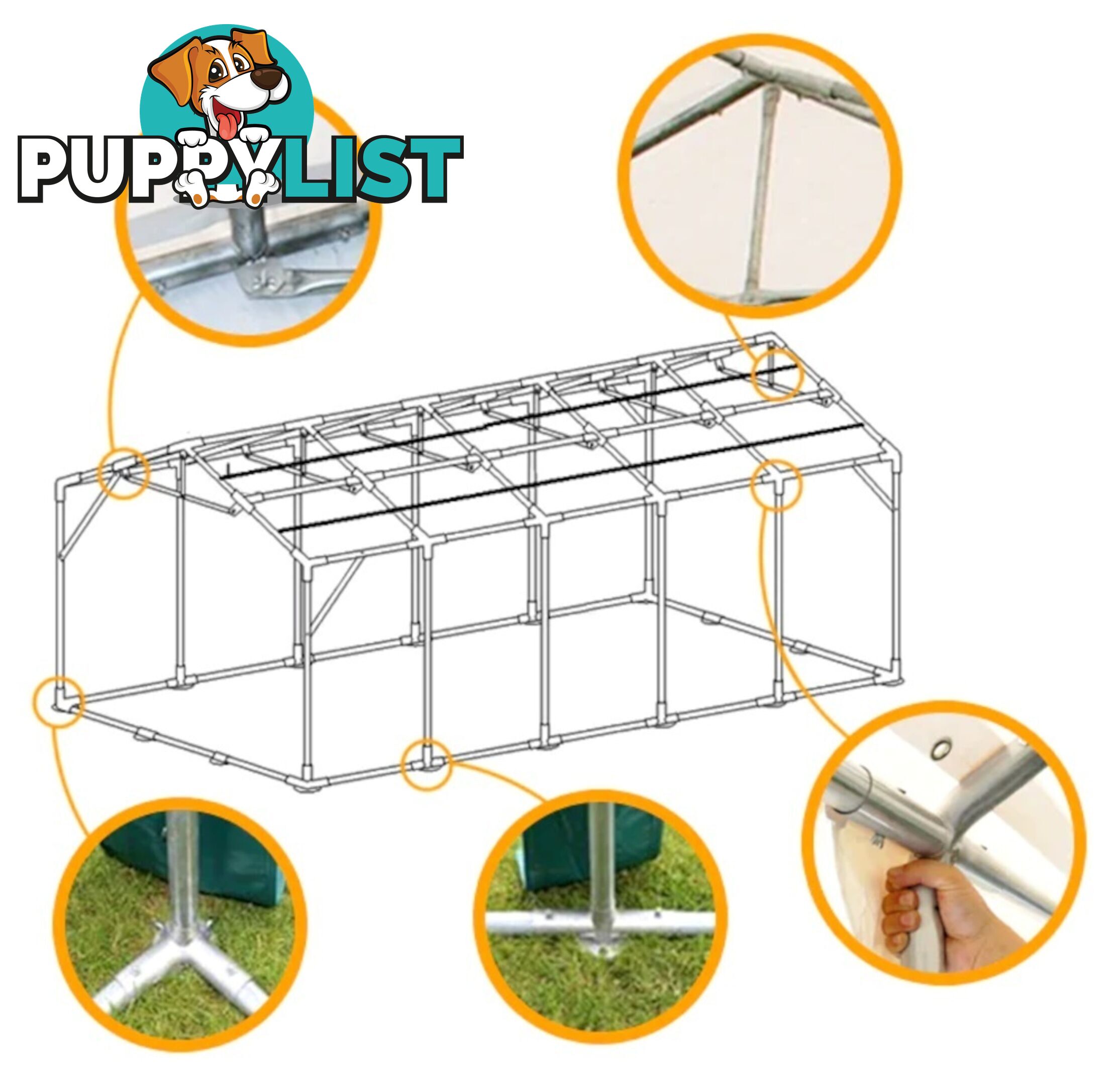 6m x 12m (72m2) Marquee Party & Wedding Tent with Heavy Duty PVC Roof & Walls