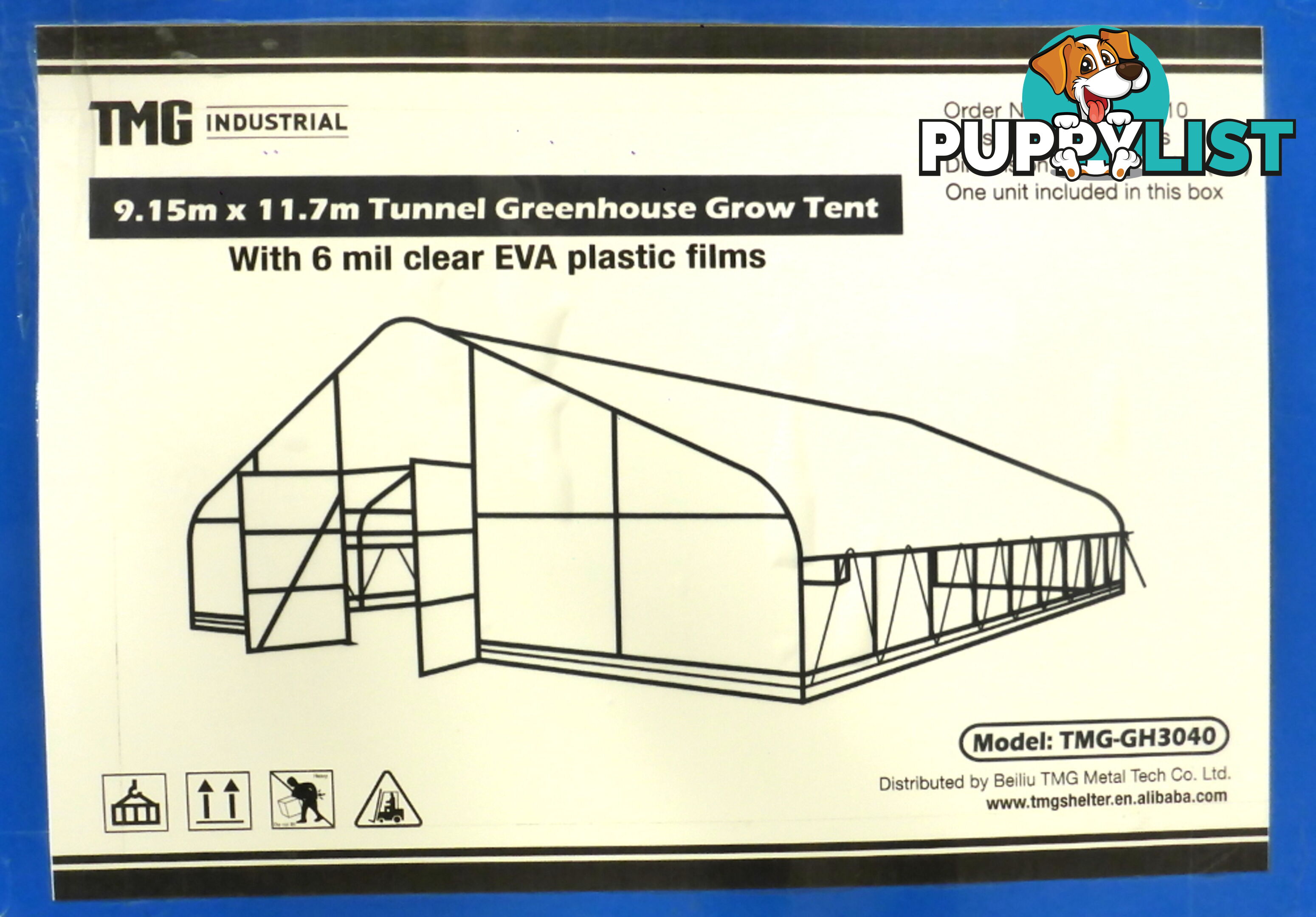 Huge 9.15m x 11.7m (107m2) Greenhouse Tunnel Building Grow Tent