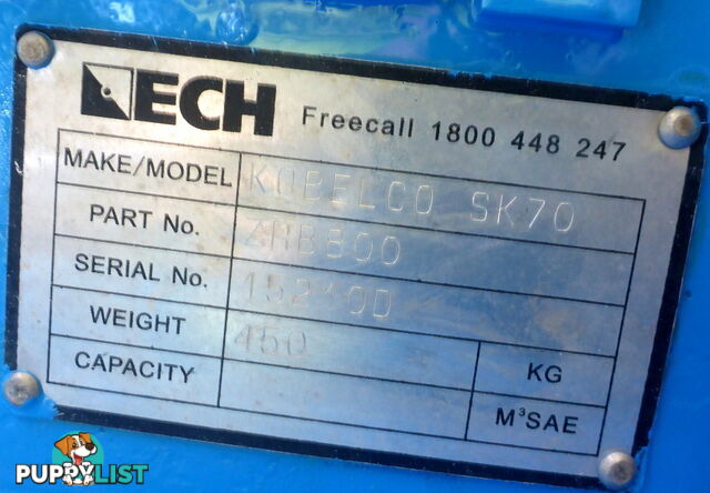 4-10 ton (50mm pin) 1250mm ECH Excavator Dozer Grader Blade suit Kobelco, Takeuchi