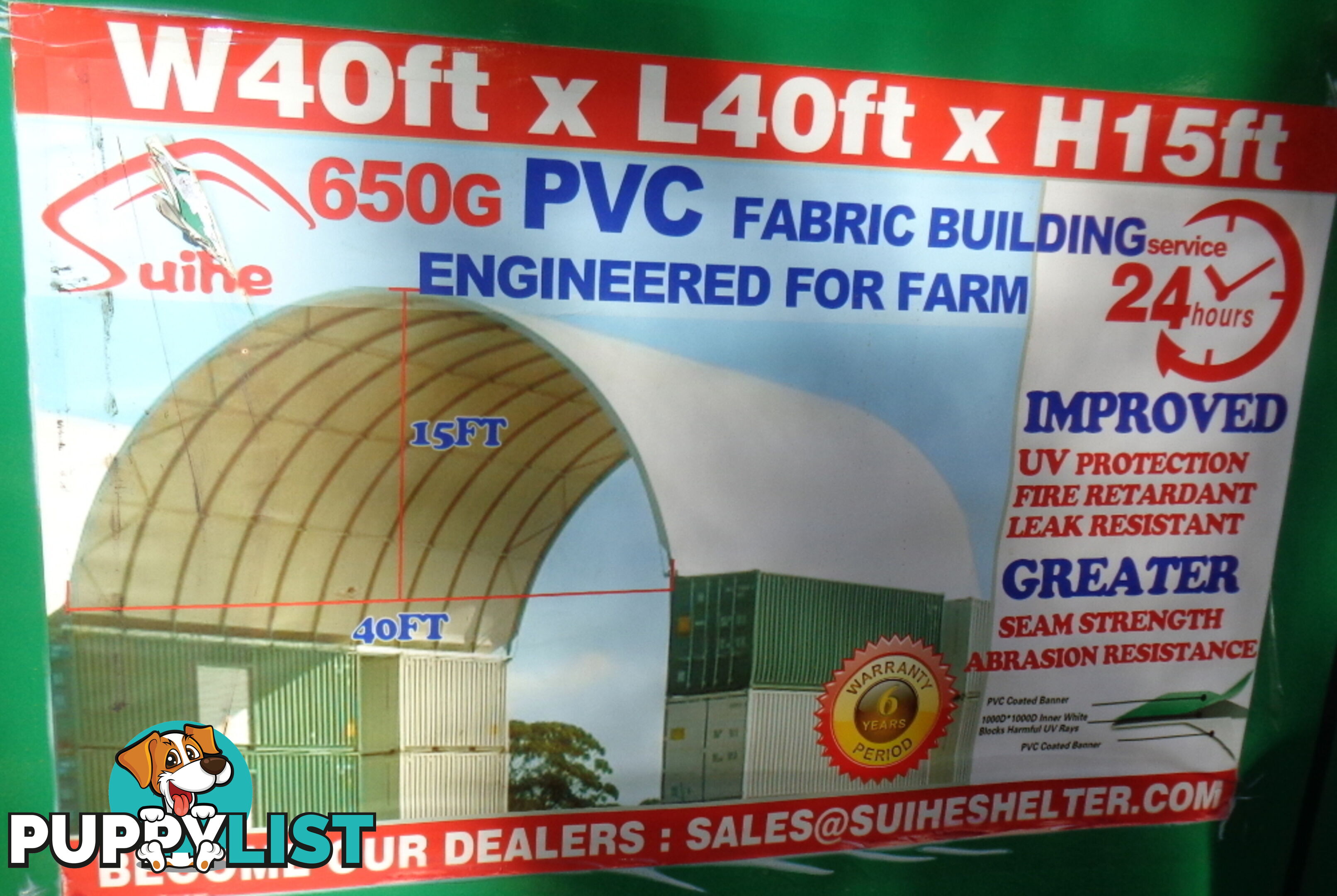 New 12m x 12m Container Shelter Workshop Igloo Dome