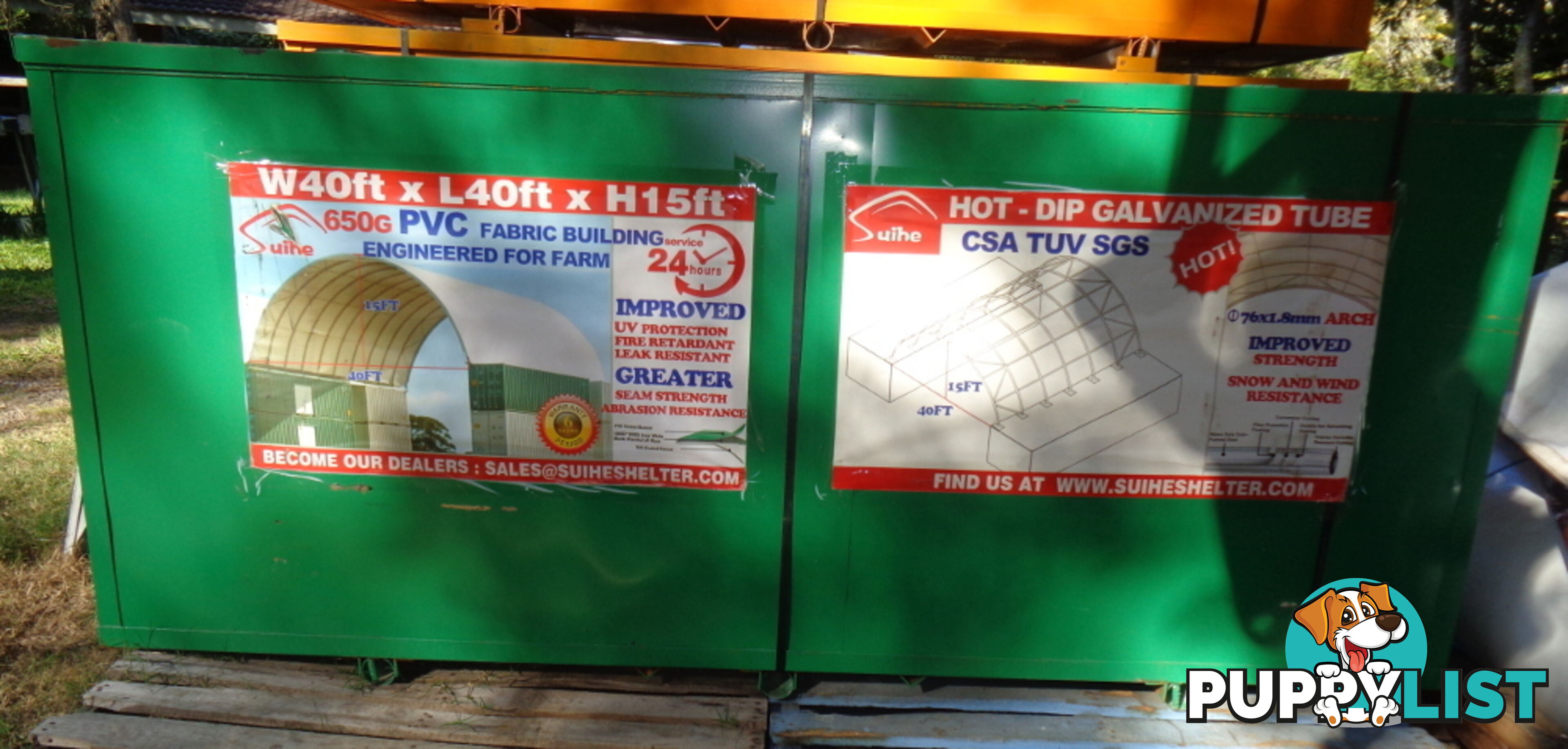 New 12m x 12m Container Shelter Workshop Igloo Dome