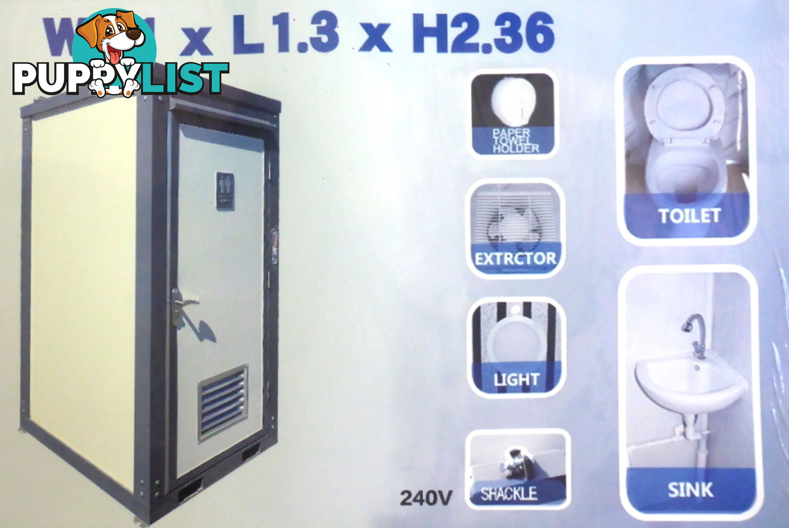 New Single Portable Toilet Restroom Block