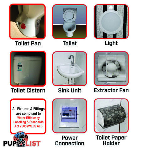 New Twin Portable Toilet Restroom Block