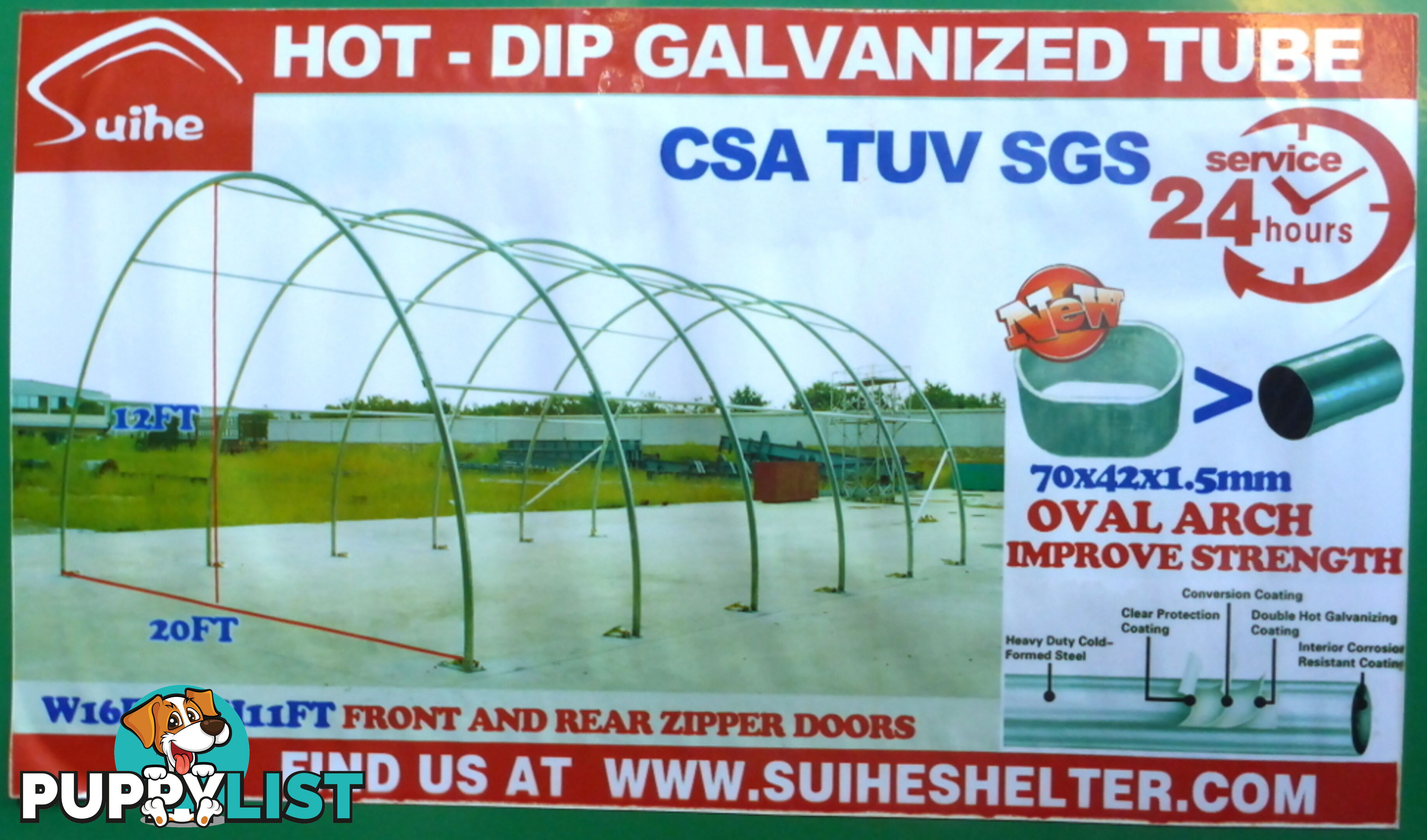 56m2 Workshop Storage Shelter Building 6m x 9m x 3.6m
