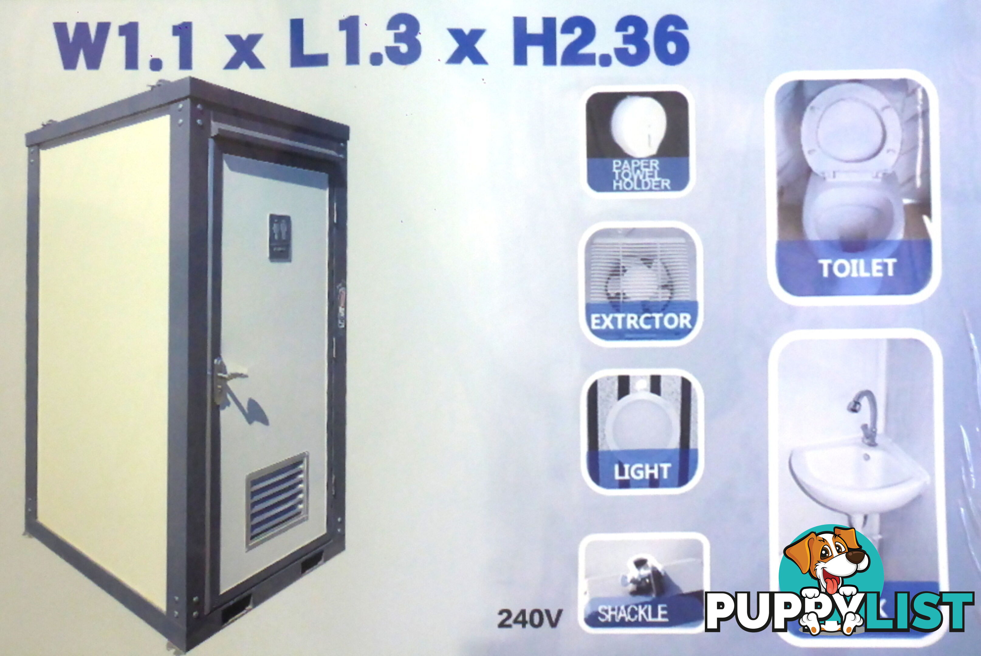 New Single Portable Toilet Restroom Block