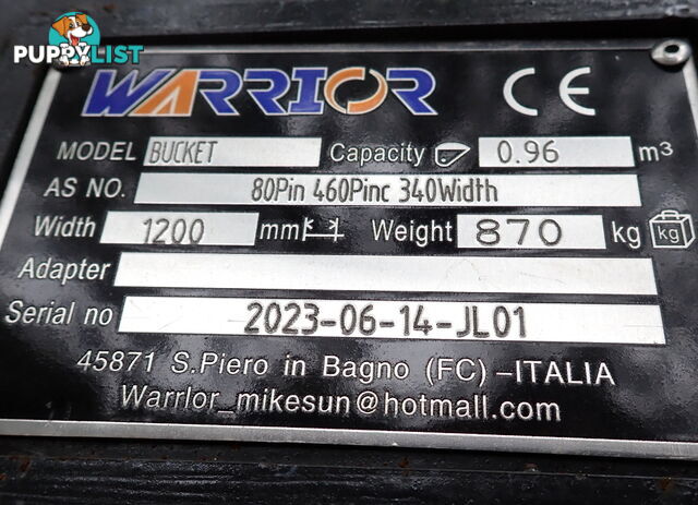 New 15-32 ton (80mm pin) 1200mm Warrior Heavy Duty Excavator GP Digging Bucket
