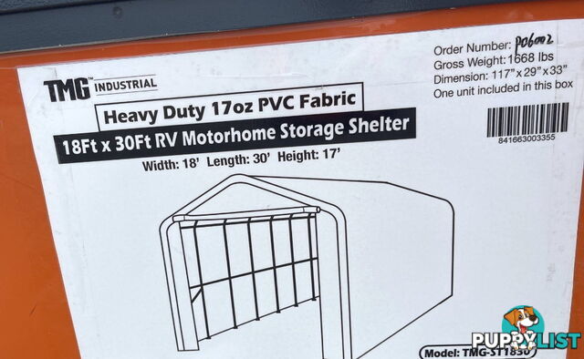 50m2 Motorhome / RV / Caravan / Boat Storage Shelter Building 5.5m x 9m x 5.3m