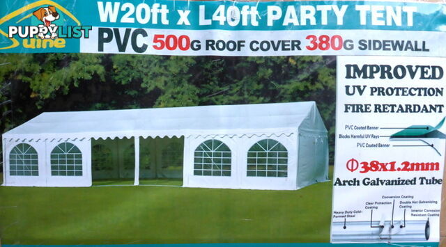 6m x 12m (72m2) Marquee Party & Wedding Tent with Heavy Duty PVC Roof & Walls