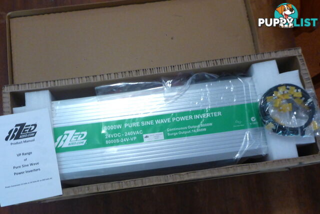 RRP $4550. New 8000w (16000w peak) 24Vdc-240Vac Pure Sine Wave Power Inverter