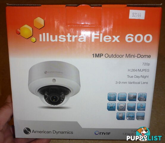 New Tyco / American Dynamics Illustra Flex 600 Mini Dome IP / CCTV Outdoor Security Camera