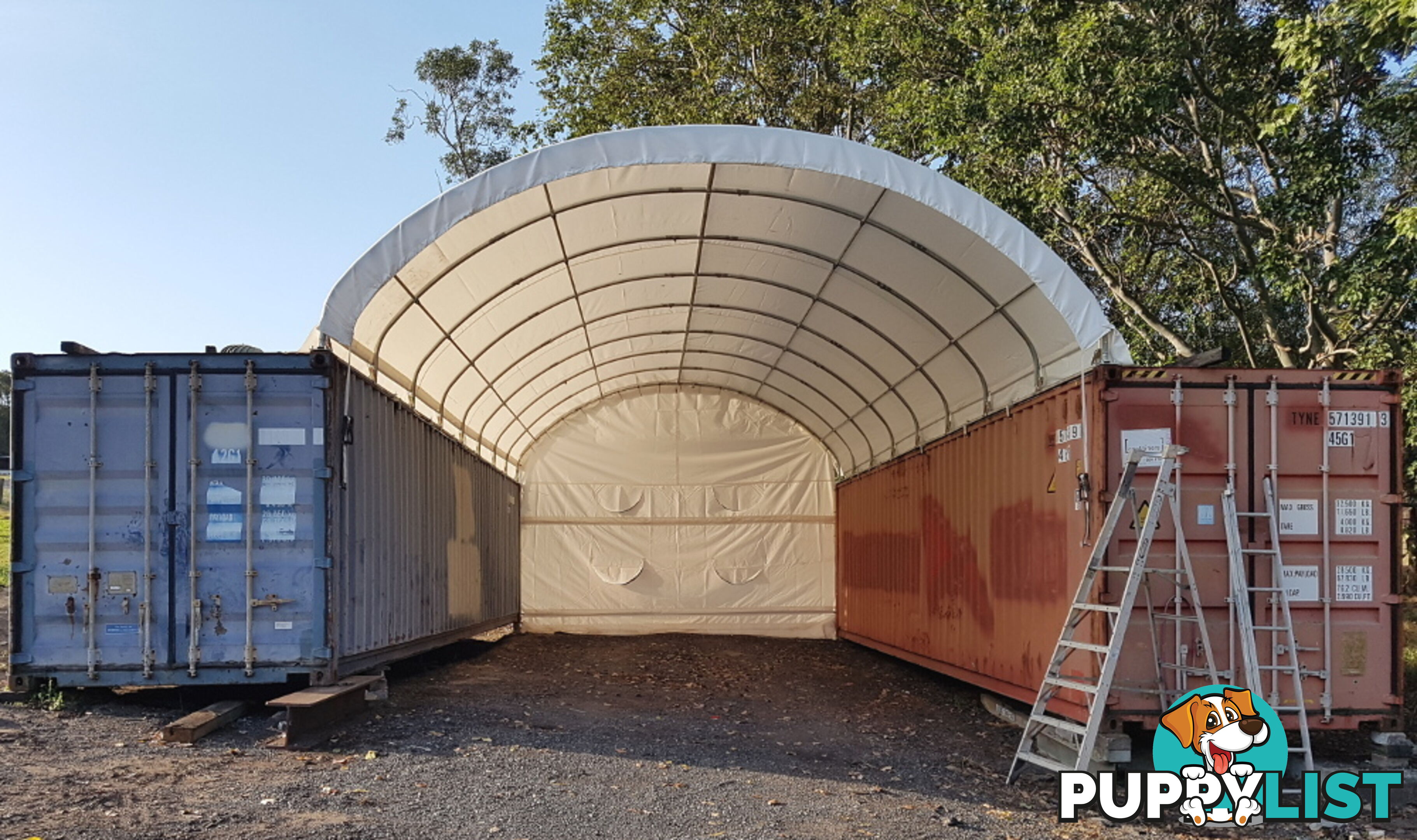 New 6m x 12m Container Shelter Workshop Igloo Dome with End Wall