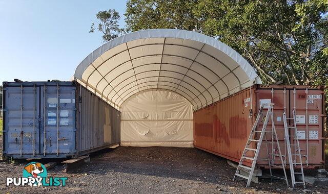 New 6m x 12m Container Shelter Workshop Igloo Dome with End Wall