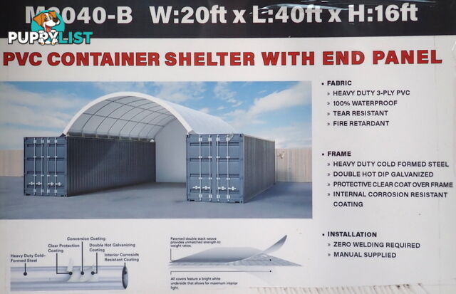 New 6m x 12m Container Shelter Workshop Igloo Dome with End Wall