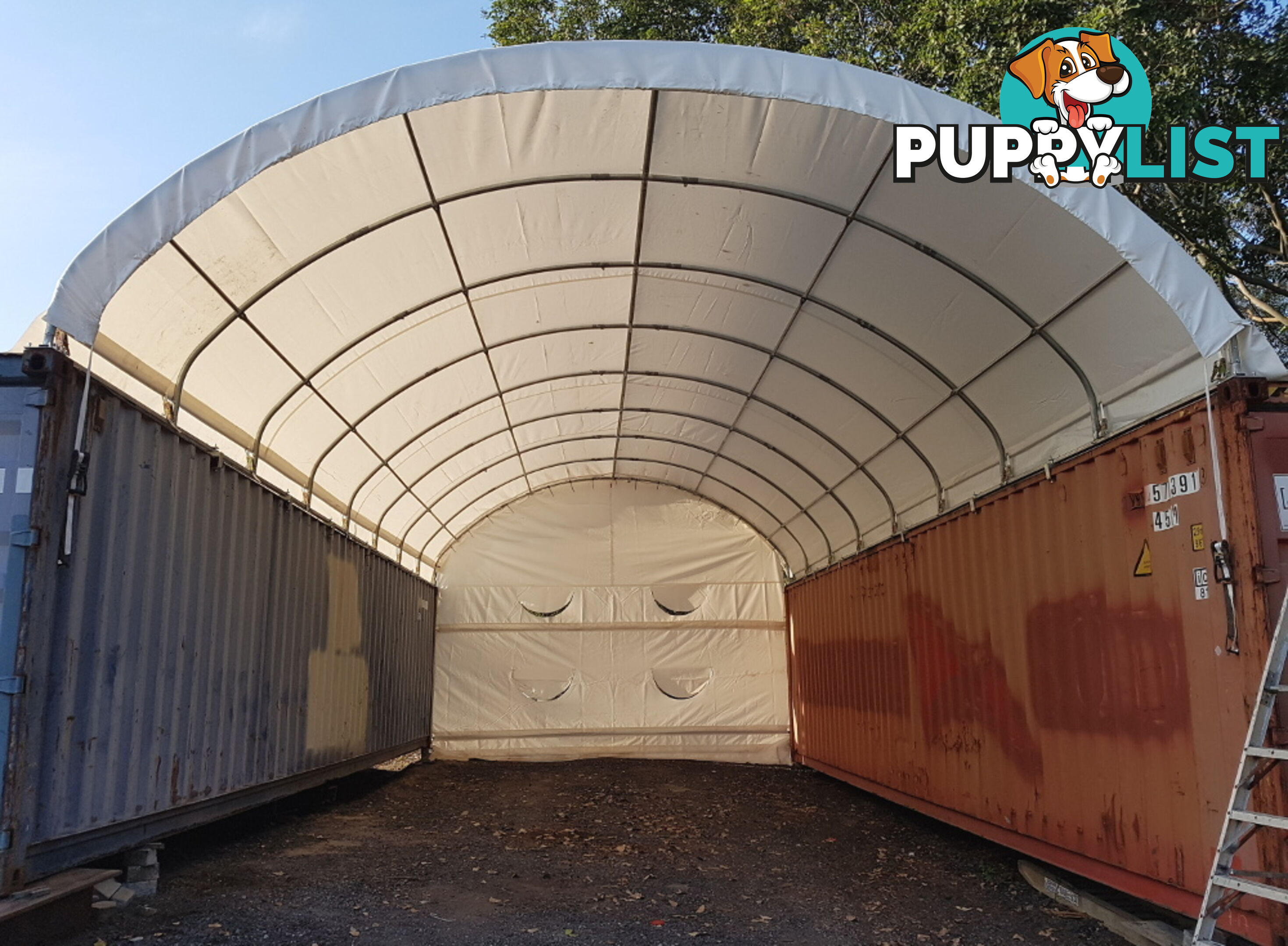 New 6m x 12m Container Shelter Workshop Igloo Dome with End Wall