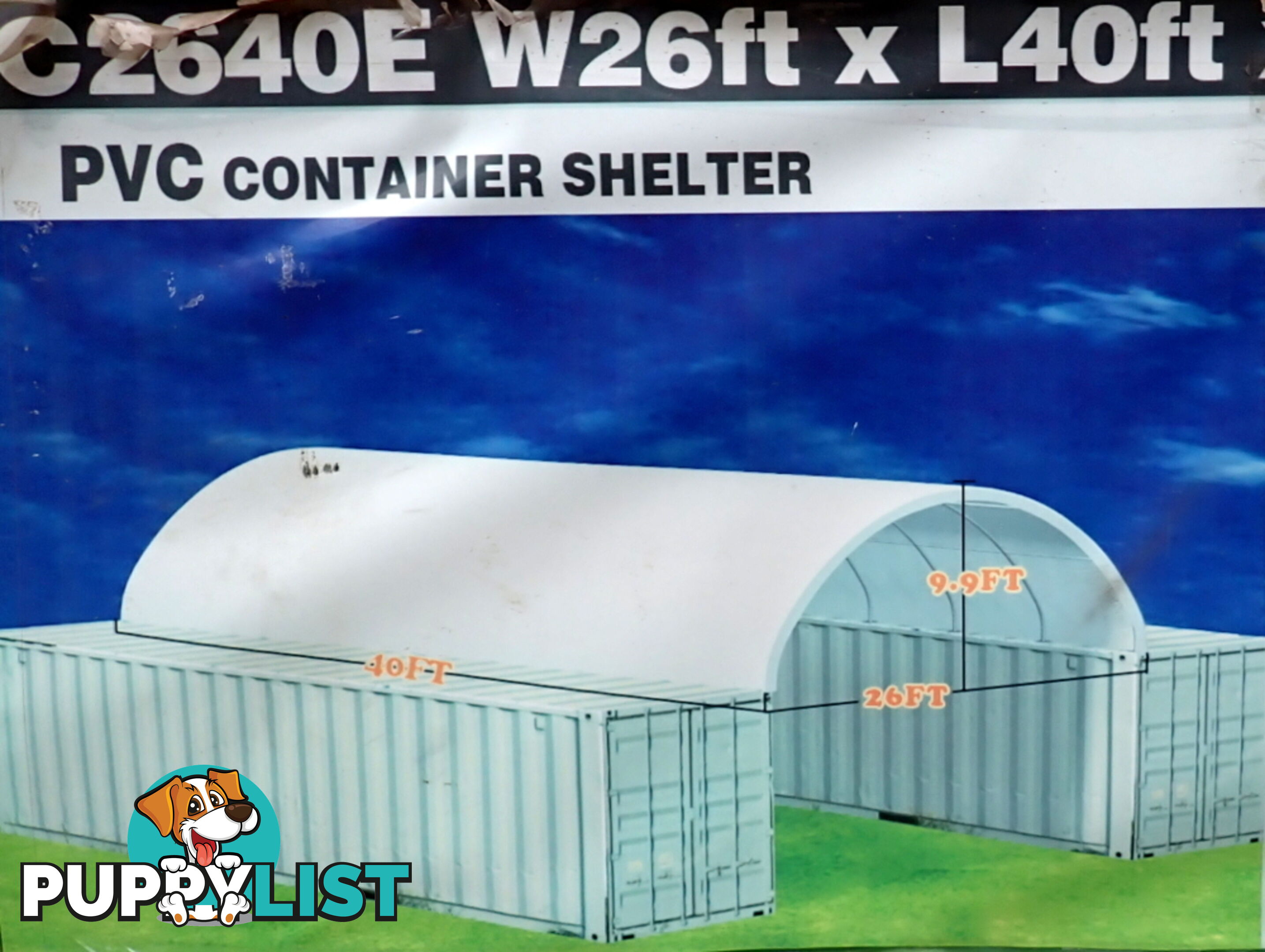 New 8m x 12m Container Shelter Workshop Igloo Dome with End Wall