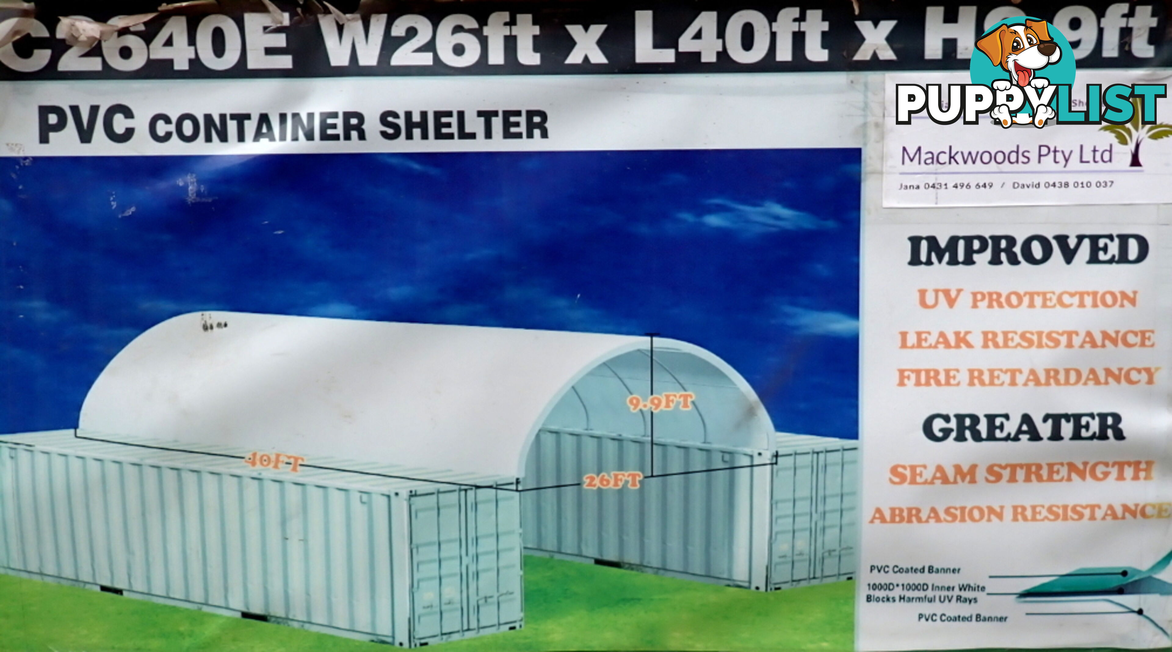 New 8m x 12m Container Shelter Workshop Igloo Dome with End Wall