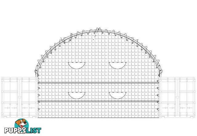 New Rear End Wall for 6m wide Container Shelter Dome