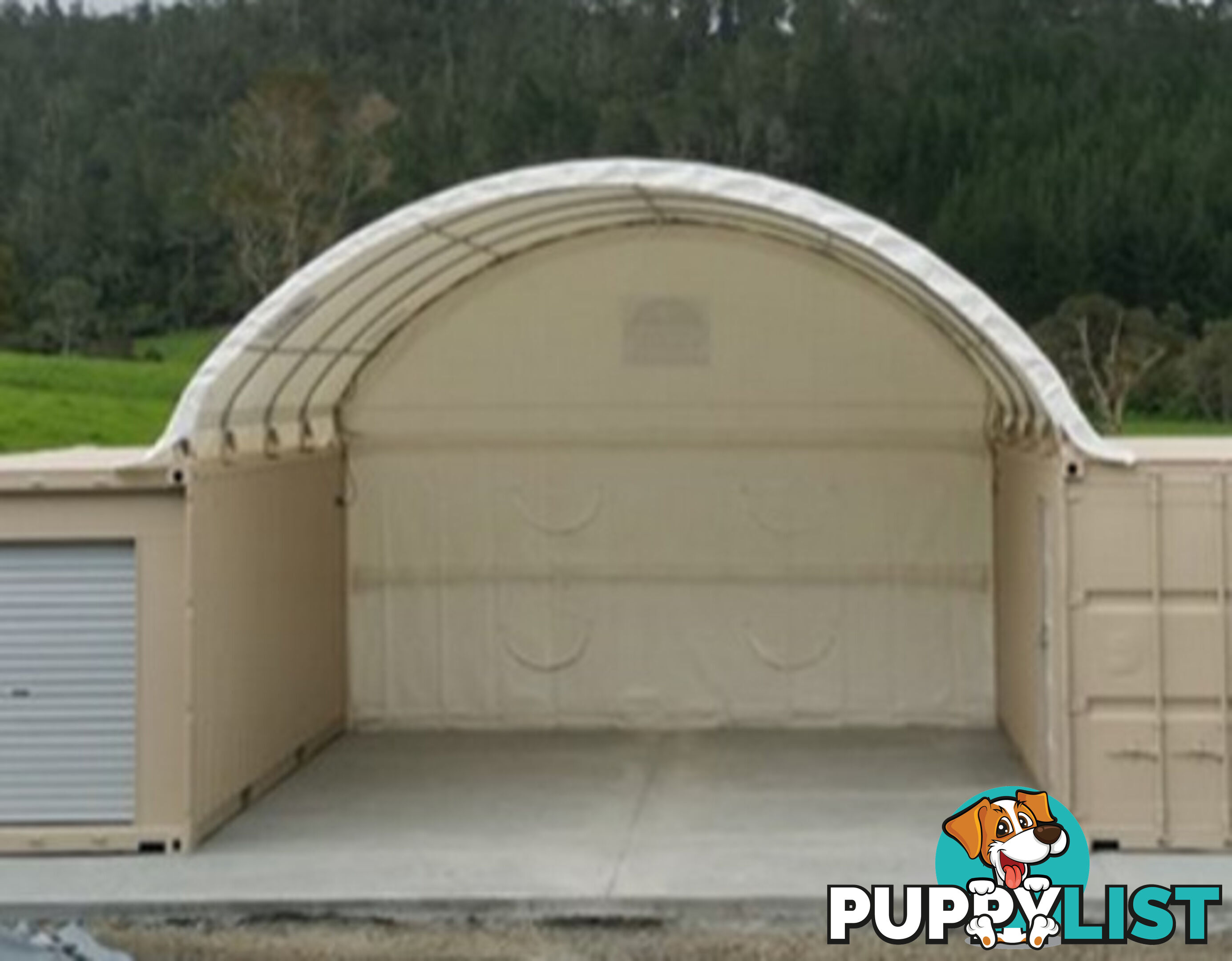 New Rear End Wall for 6m wide Container Shelter Dome