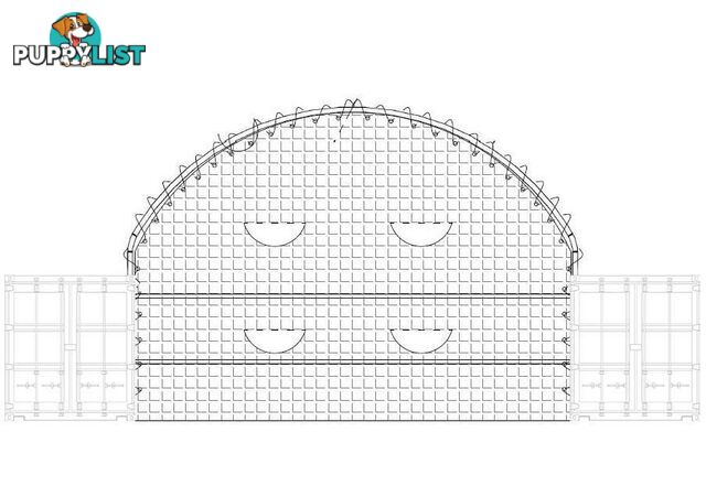 New Rear End Wall for 6m wide Container Shelter Dome