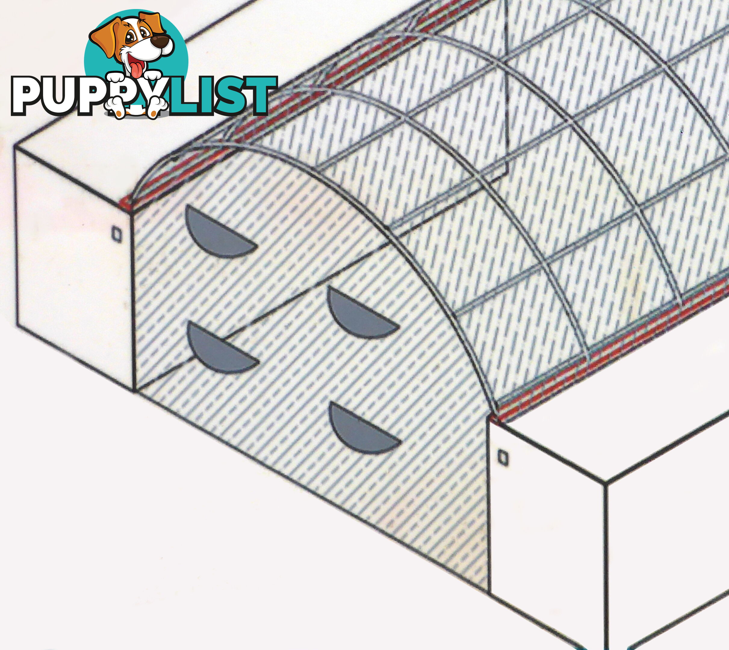 New Rear End Wall for 6m wide Container Shelter Dome