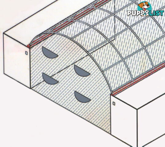 New Rear End Wall for 6m wide Container Shelter Dome