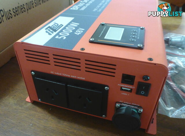 RRP $4175. New 5000w (15000w peak) 48Vdc-240Vac Pure Sine Wave Smart Power Inverter