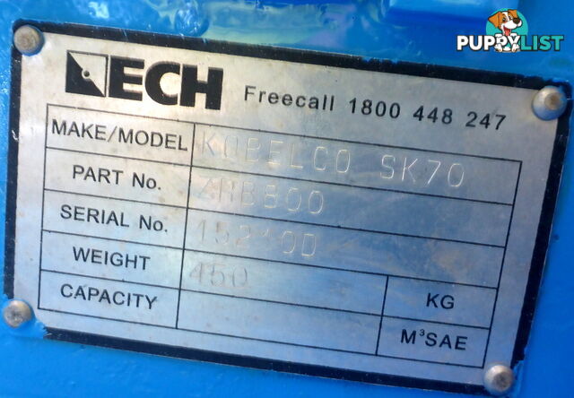 4-10 ton (50mm pin) 1250mm ECH Excavator Dozer Grader Blade suit Kobelco, Takeuchi