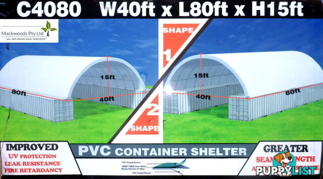 Massive 12m x 24m (297m2) Container Shelter Workshop Igloo Dome