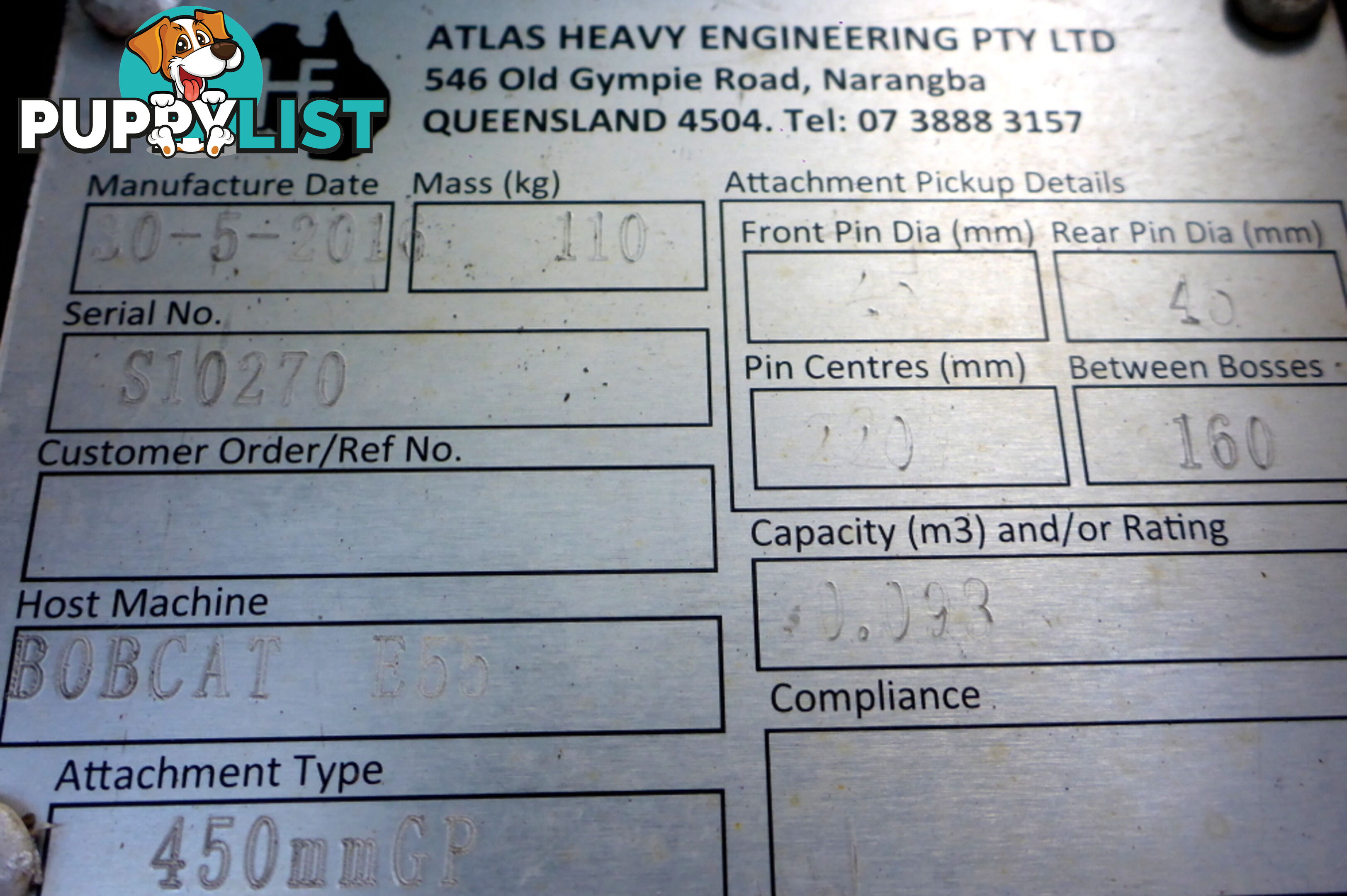 New 3-7 ton (45mm pin, 220mm CtoC) 450mm AHE Excavator Digging GP Bucket