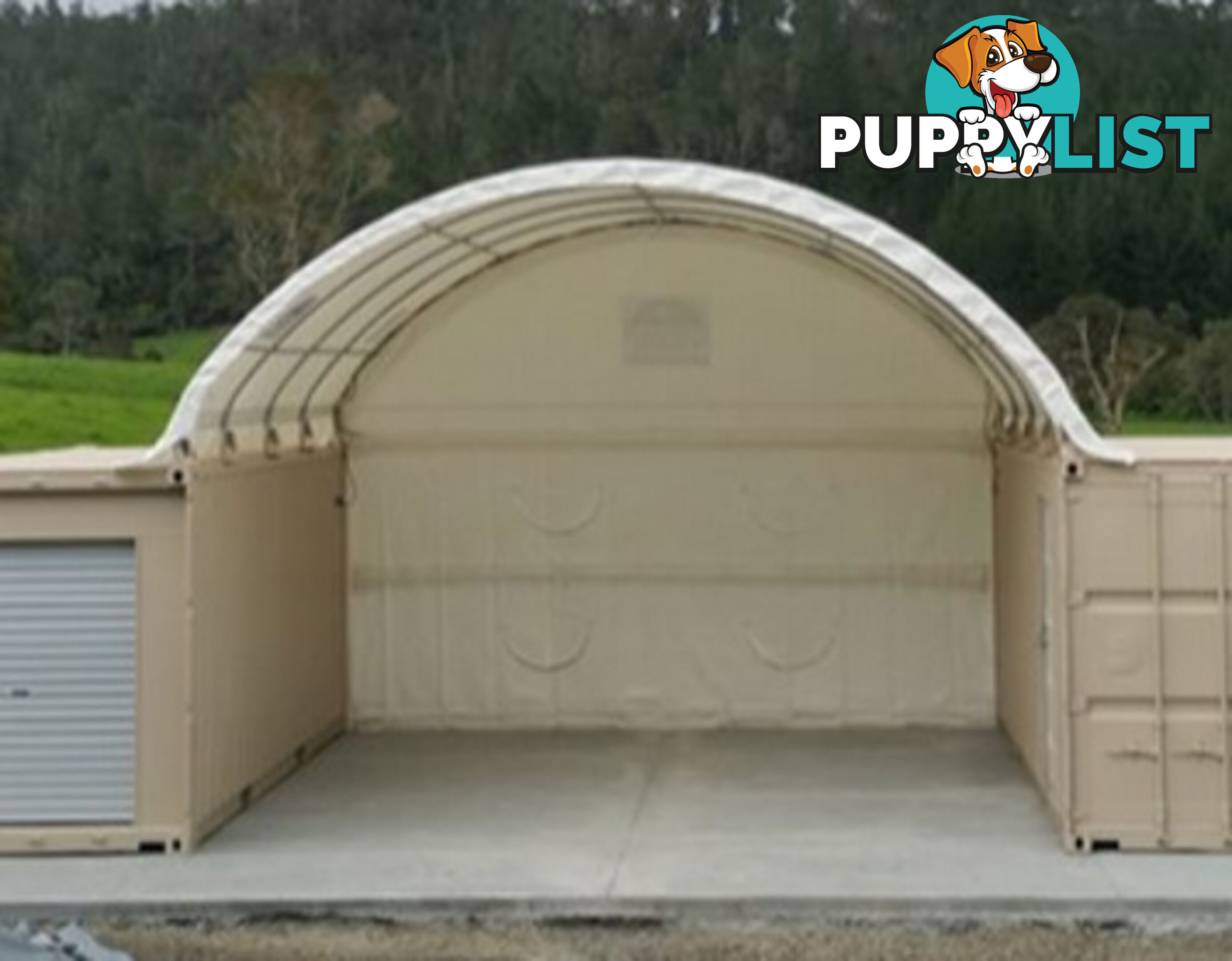 New Rear End Wall for 6m wide Container Shelter Dome