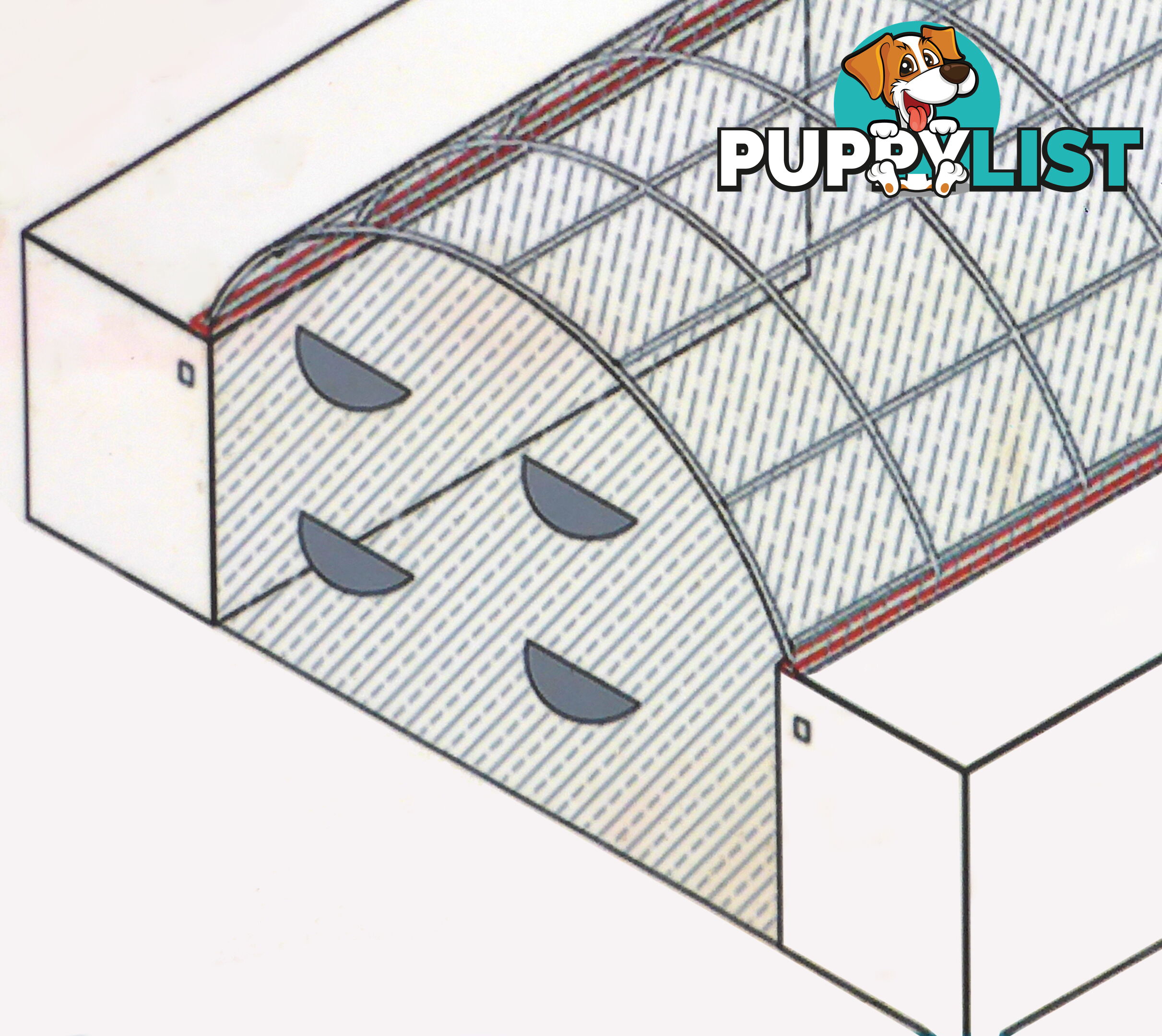 New Rear End Wall for 6m wide Container Shelter Dome