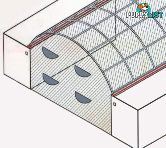 New Rear End Wall for 6m wide Container Shelter Dome