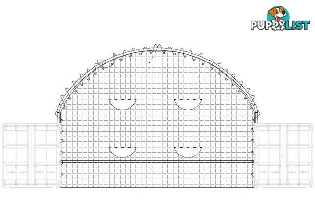 New Rear End Wall for 6m wide Container Shelter Dome
