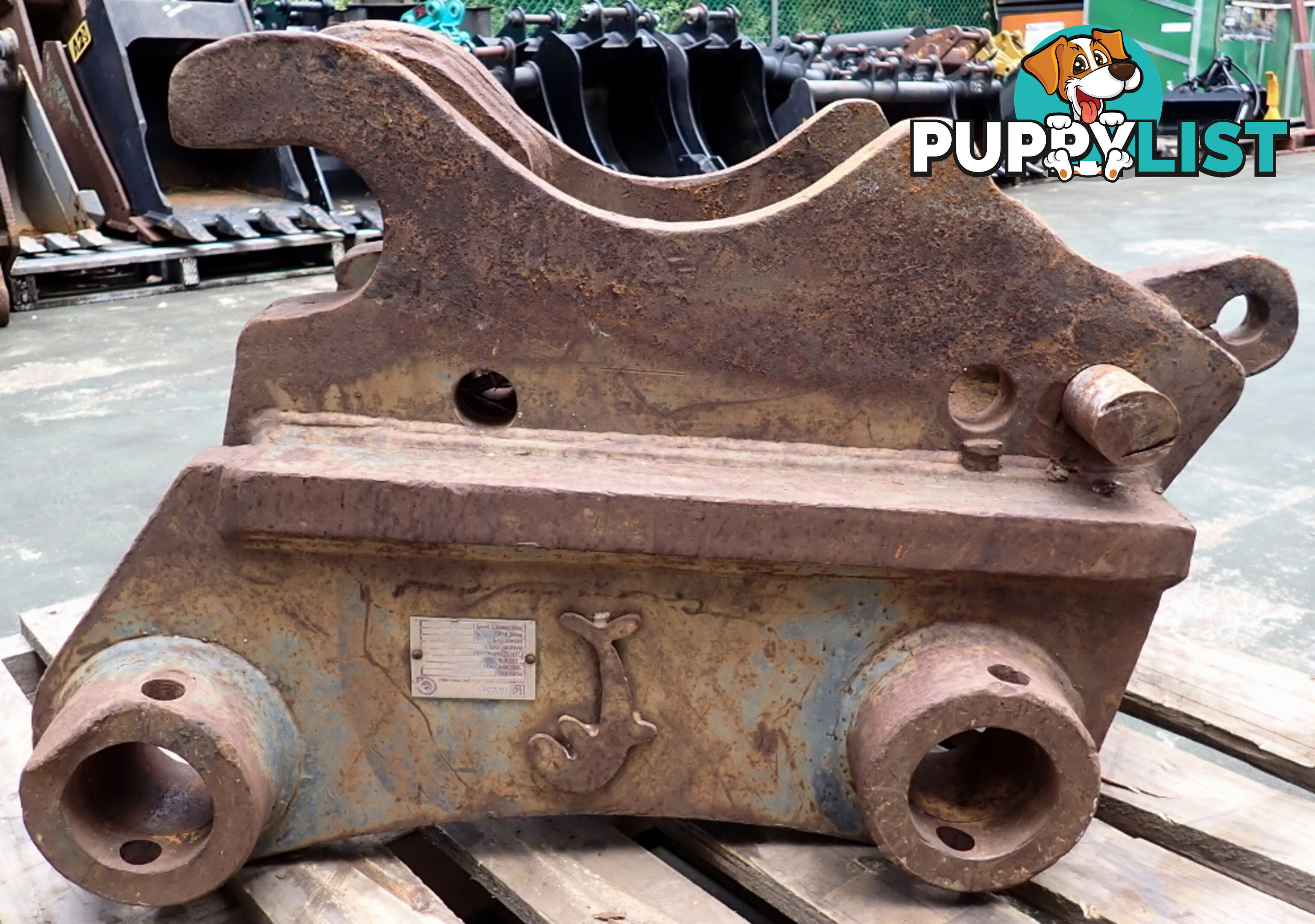 22-36 ton (90mm pin) Excavator Jaws Hitch needs repair or for Headstock