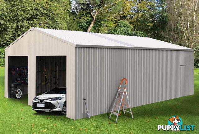 New 7.6m x 10.1m (77m²) All Steel Double Garage Carport Shed Mancave