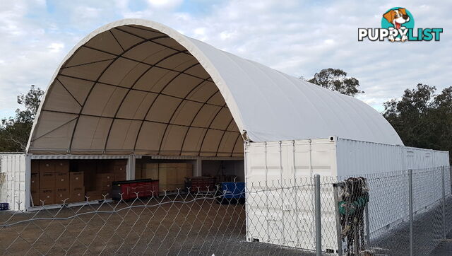 New 12m x 18m (223m2) Container Shelter Workshop Igloo Dome