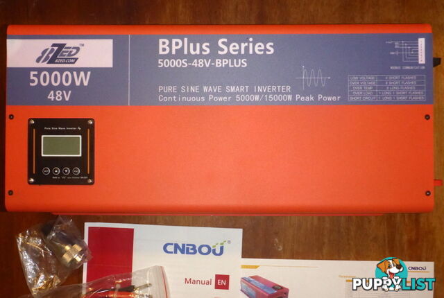 RRP $4175. New 5000w (15000w peak) 48Vdc-240Vac Pure Sine Wave Smart Power Inverter