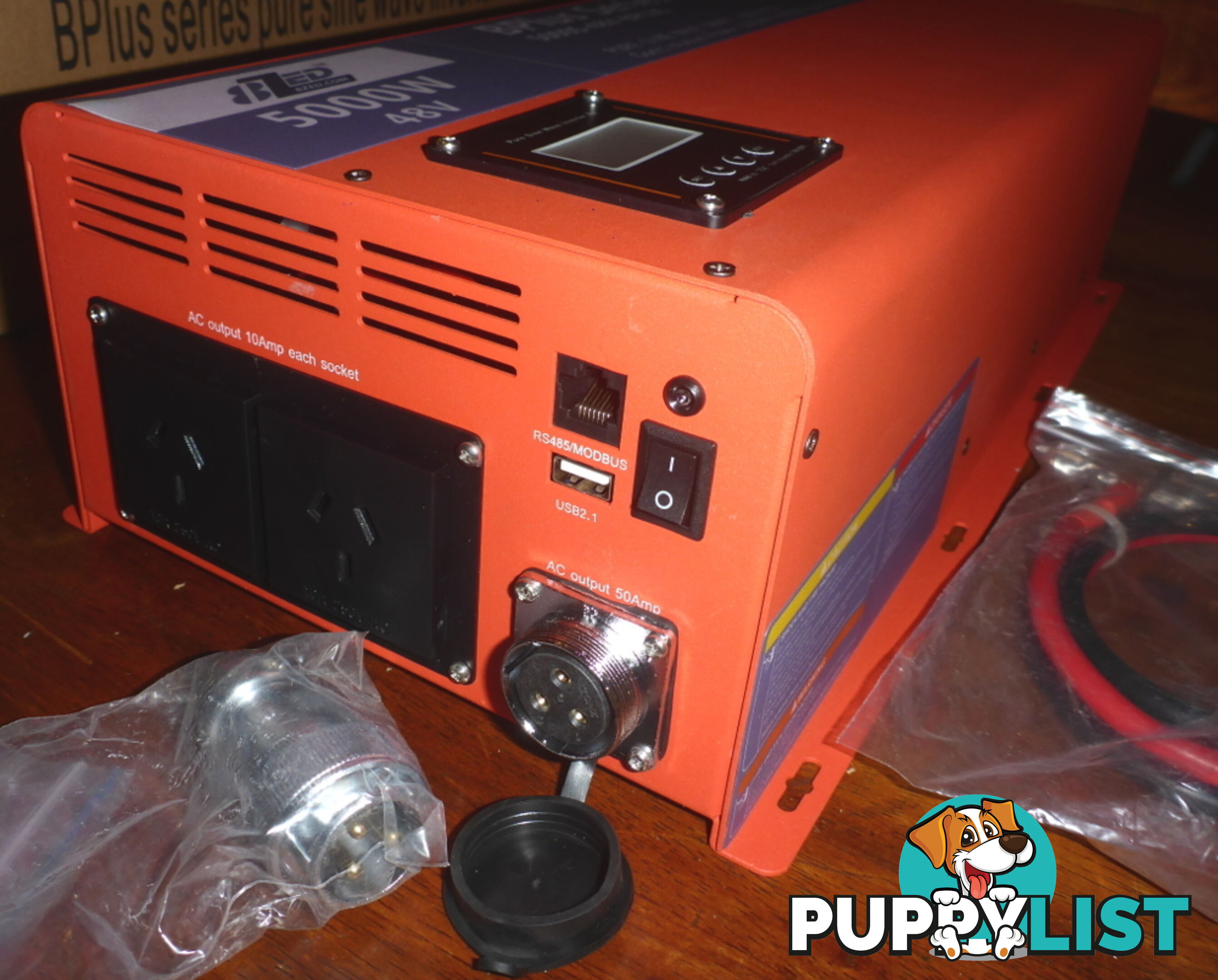 RRP $4175. New 5000w (15000w peak) 48Vdc-240Vac Pure Sine Wave Smart Power Inverter