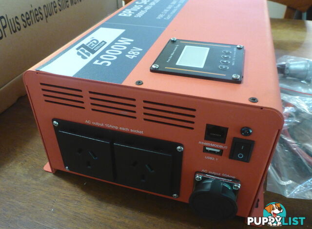 RRP $4175. New 5000w (15000w peak) 48Vdc-240Vac Pure Sine Wave Smart Power Inverter