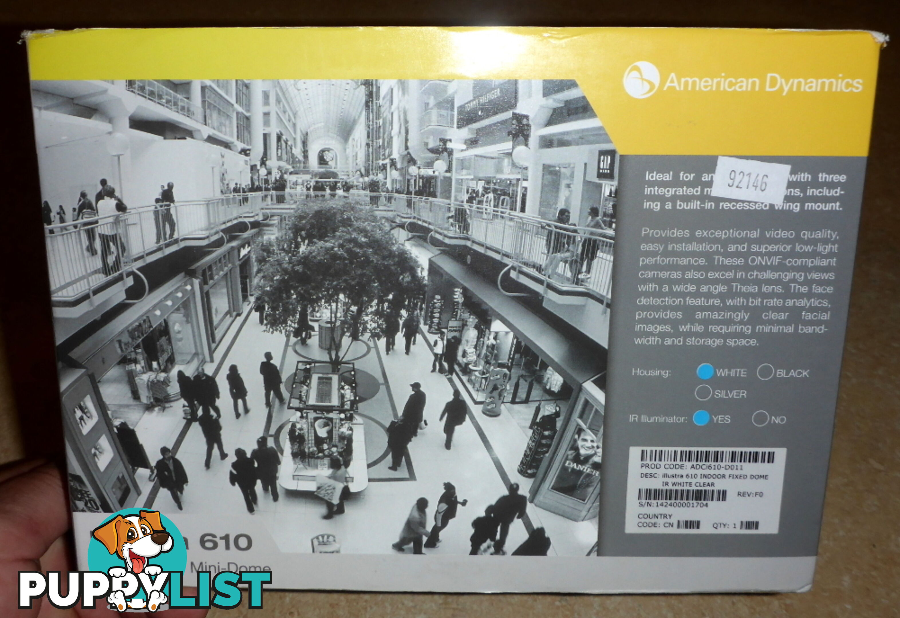 New Tyco / American Dynamics Illustra 610 Full HD Mini Dome IP / CCTV Indoor Security Camera