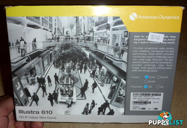 New Tyco / American Dynamics Illustra 610 Full HD Mini Dome IP / CCTV Indoor Security Camera